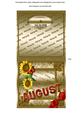 August Sunflower Gold Birthday Cut and Fold Portrait Card