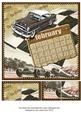 Vintage Cars February 28d Calendar 8inch Picture Sheet