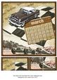 Vintage Cars March Calendar 8inch Picture Sheet