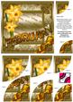 February Daff Birthday Gold 6in Duo Corner Stacker