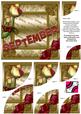 September Rose Birthday Gold 6in Duo Corner Stacker