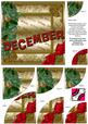 December Winter Birthday Gold 6in Duo Corner Stacker