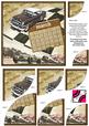 Vintage Cars March Calendar 6in Duo Corner Stacker