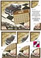 Vintage Cars April Calendar 6in Duo Corner Stacker