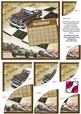 Vintage Cars October Calendar 6in Duo Corner Stacker