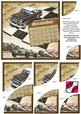Vintage Cars December Calendar 6in Duo Corner Stacker
