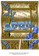 April Bluebells Gold Birthday 8inch Picture Sheet