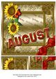 August Sunflower Gold Birthday 8inch Picture Sheet