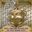 Gold 18th Birthday 8inch Square Tunnel Kit
