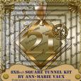 Gold 21st Birthday 8inch Square Tunnel Kit