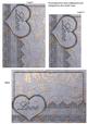 Silver Blue Lace Love 7x5in One Corner Stacker