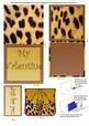 Leopard Print Valentine Bag Mini 3D Pop-up Card