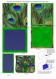 Peacock Print Bag Blank Mini 3D Pop-up Card