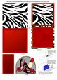 Zebra Print Shoes Blank Mini 3D Pop-up Card