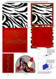 Zebra Print Shoes Valentine Mini 3D Pop-up Card