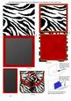 Zebra Print Bag Blank Mini 3D Pop-up Card