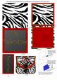 Zebra Print Bag Valentine Mini 3D Pop-up Card