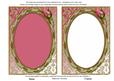 Pink Green Rose Bud 7x5inch Picture Card Front and Frame