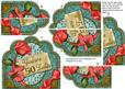 Teal Coral Rose You Are 50 Ornate Scalloped Side Stacker