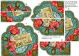 Teal Coral Rose You Are 100 Ornate Scalloped Side Stacker