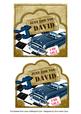 Blue Car David Scallop Topper and Base