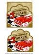 Red Car Shaun Scallop Topper and Base