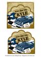 Blue Car Kyle Scallop Topper and Base