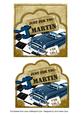 Blue Car Martin Scallop Topper and Base
