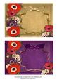 Anemones Purple and Gold Duo 7x5in Card Front Bases