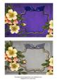 Christmas Roses Blue and Silver Duo 7x5in Card Front Bases