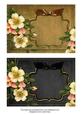 Christmas Roses Bronze and Black Duo 7x5in Card Front Bases
