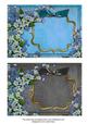 Forget-me-knots Blue and Silver Duo 7x5in Card Front Bases