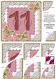 Vinatge Plum Butterfly Age 11 6in Duo Corner Stacker