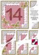 Vinatge Plum Butterfly Age 14 6in Duo Corner Stacker