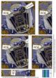 Art Deco Blue Mens Aftershave 40th Birthday One Side Stacker