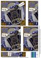 Art Deco Blue Mens Aftershave 60th Birthday One Side Stacker