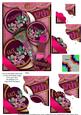 Pink Make-up Bag 17th Birthday 7x5inch Scallop Duo Corner
