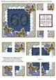 Blue Butterfly 60 Birthday 5in All 4 Corner Stacker