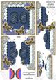 Blue Butterfly 30th Birthday 5in Scallop Side Stacker