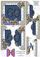 Blue Butterfly 60th Birthday 5in Scallop Side Stacker