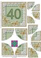 Green Butterfly 40th Birthday 5in Round Corner Stacker