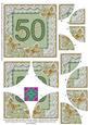 Green Butterfly 50th Birthday 5in Round Corner Stacker