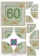 Green Butterfly 60th Birthday 5in Round Corner Stacker