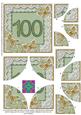Green Butterfly 100th Birthday 5in Round Corner Stacker