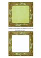 Lime Watercolour Tapestry 5in Card Front and Ornate Frame