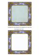 Blue Watercolour Tapestry 5in Card Front and Ornate Frame
