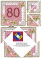 Pink Butterfly 80th Birthday 5in Triangle Spiral Stacker