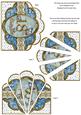 Blue Butterfly 18th Birthday Anglaise Scallop Deco Stacker