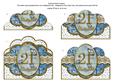 Blue Butterfly 21st Birthday Anglaise Scallop Bottom Stacker