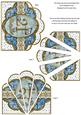 Blue Butterfly 21st Birthday Anglaise Scallop Deco Stacker